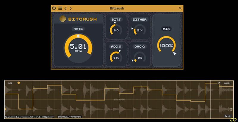 Loopcloud 8 Bitcrush effect