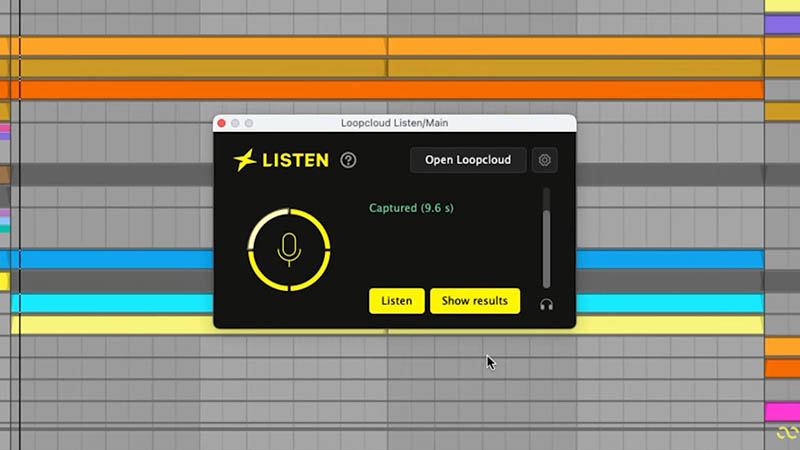 Loopcloud Listen plugin capturing audio in a DAW
