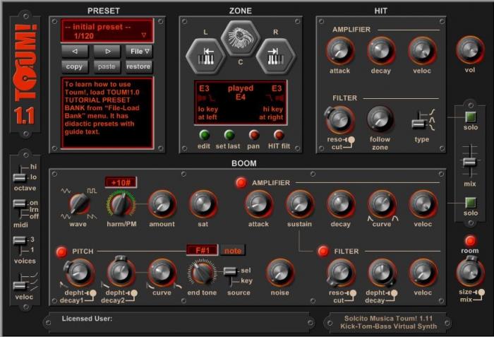 Toum Kick-Tom-Percussion-Bass Synth